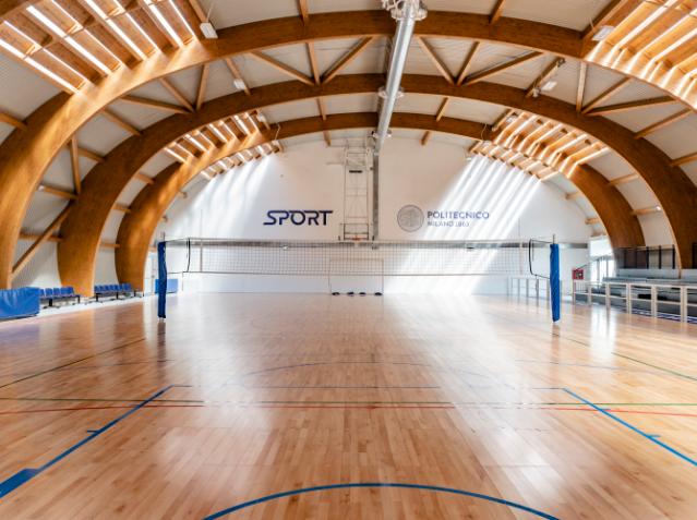 The basketball court at The Draft Sports Complex in Southern California