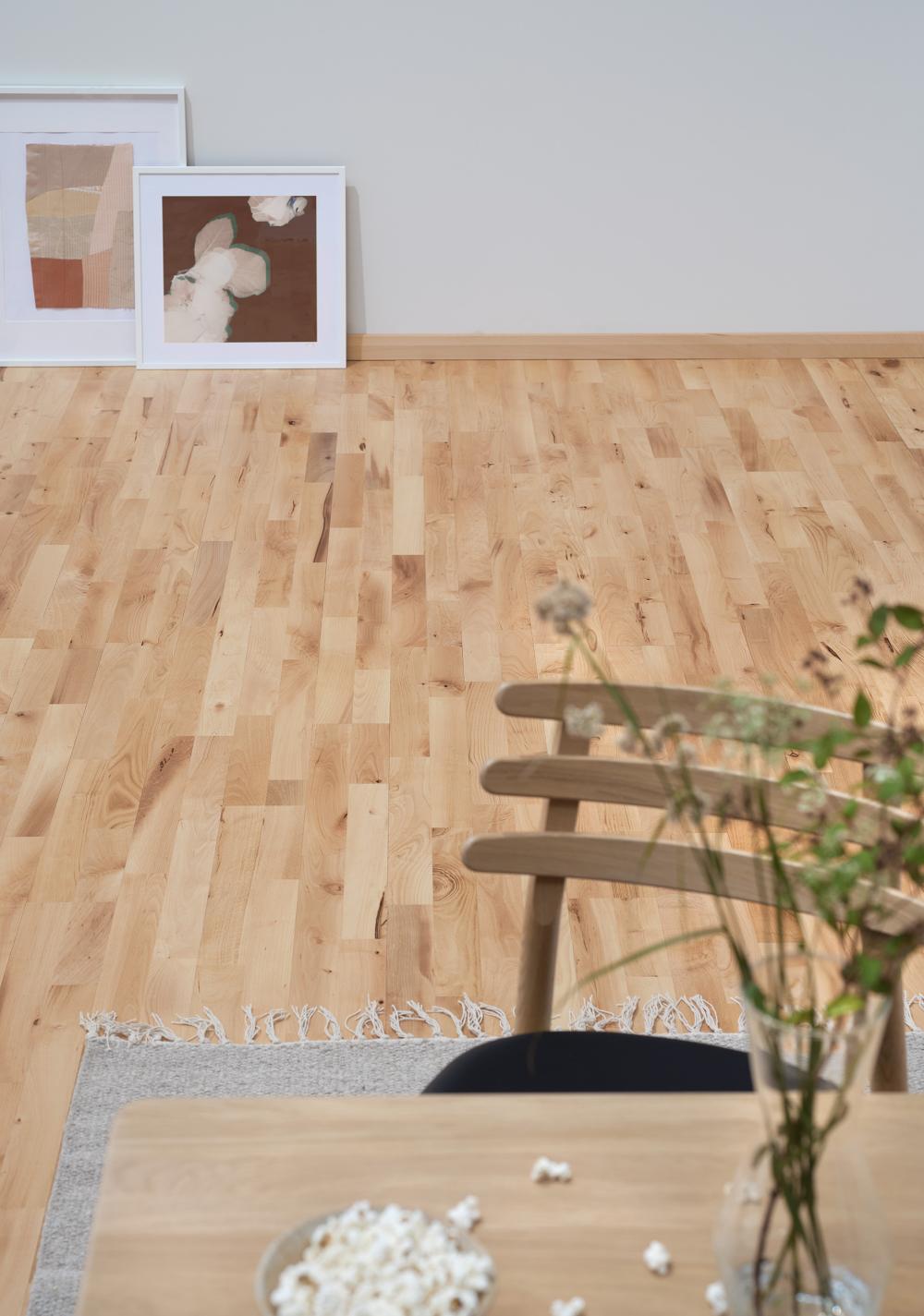 22 x 129mm Beech Variation Silk Matt lacquer | 2-strip flooring